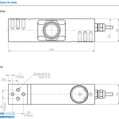 Waterproof Single Point Zemic Load Cell BM6E-C3-300kg-2B - Image 8