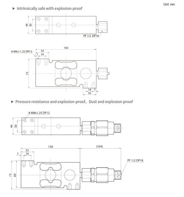 Cảm biến tải chống cháy nổ BCEP-EXP (100-300kgf) - Image 5