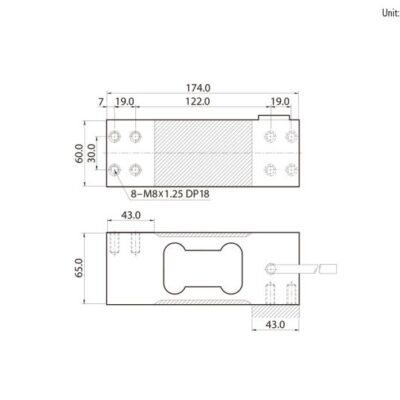 Cảm biến tải thanh đơn BC-D (30-300kgf) - Image 3