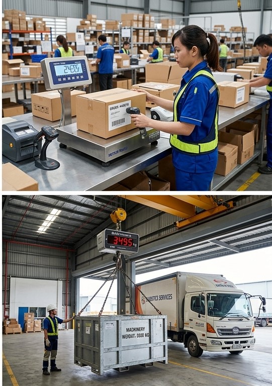 Ai Tool Generated 2 Can Dien Tu Cong Nghiep Su Dung Trong Kho Hang Hoasenvang